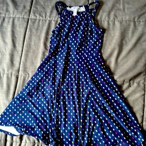 Navy blue polkadot sundress